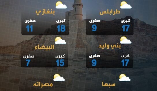 الأرصاد: أجواء شتوية باردة على الشمال وسقوط أمطار متفرقة على المناطق الساحلية