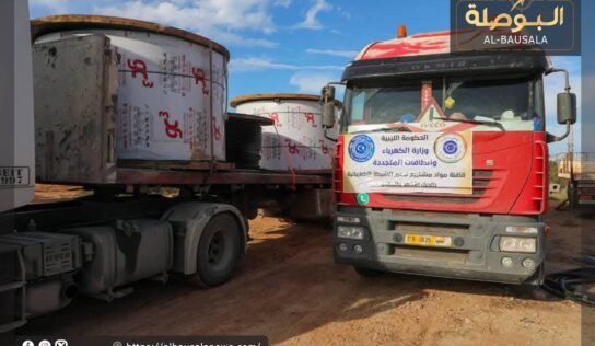 قافلة لتعزيز الشبكة الكهربائية بمناطق البطنان وطبرق
