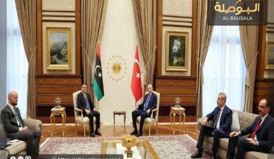 الدبيبة يناقش التعاون الاقتصادي والأمني والعسكري مع أردوغان