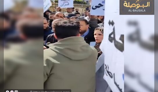 أعضاء تدريس يتظاهرون أمام مقر حكومة “الدبيبة” لرفض الفساد في الإيفاد