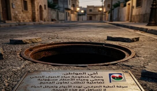 الشركة العامة للمياه: سرقة أكثر من 700 غطاء صرف صحي بطرابلس