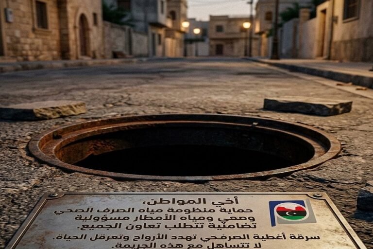 الشركة العامة للمياه: سرقة أكثر من 700 غطاء صرف صحي بطرابلس