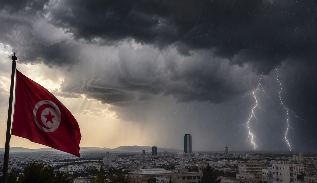 خلايا رعدية وأمطار غزيرة مرتقبة بعد ظهر اليوم في عدة مناطق بتونس