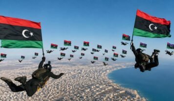 بنغازي تحتضن رقماً قياسياً عالمياً للمظليين الليبيين في غينيس