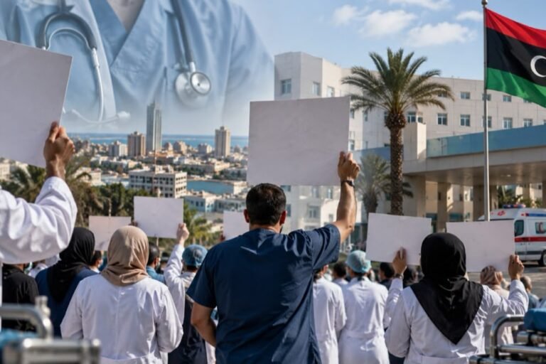 القطاع الصحي الليبي أمام أزمة متراكمة.. احتجاجات ومطالب بإنقاذ الكوادر الوطنية