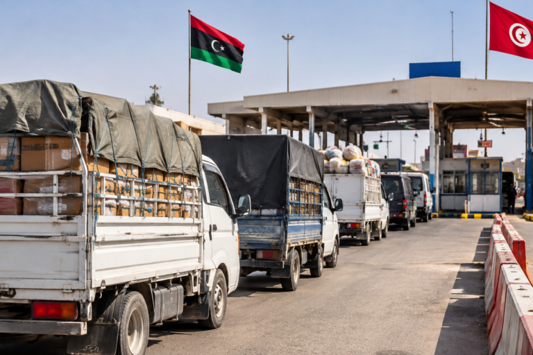 ضريبة غير معلنة على شاحنات البضائع بمعبر وازن تثير التساؤلات